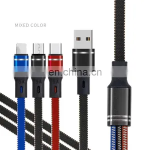 3 In 1 Charging Cable Type C 5A Fast Charging Cable Usb Data Cable for Iphone thumbnail-1