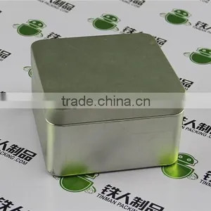 Empty Silver Printing Tin Case Sugar Chocalate Tin Can Tea Metal Box thumbnail-1