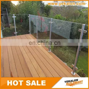 Hot Selling Good Quality Classic Design Semi Frameless Modern Durable Aluminium Glass Terrace Railing Designs thumbnail-5