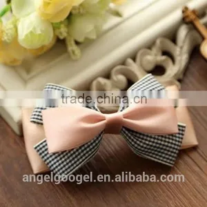 Fancy Plaid Lace Ribbon Bow Hair Accessories Hairpin Table Legs MY-IA0008 thumbnail-2