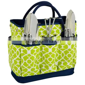 Printed Green Canvas Garden Tote Bag, Popular Design High Quality Nylon Ladies Garden Bag,custom Printed Canvas Garden Tote Bags thumbnail-3