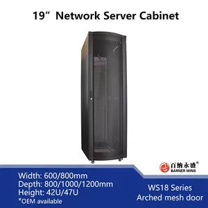 Factory OEM 19inch Network Server Cabinets WS18 IDC Server Racks for Data Room Network thumbnail-1