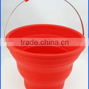 Hot Selling Silicone Rubber Collapsible Folding Ice Bucket Pail thumbnail-4