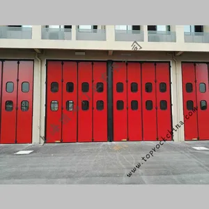 Fire Garage Doors, Folding Doors Specially Designed for Fire Brigades, Electric Folding Doors, Dingshi Door Industry, a Leading Brand in China thumbnail-2