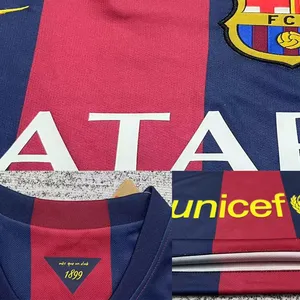 1415 Barça Retro Jersey No. 10 Messi Same Style Short Sleeve Retro Football Shirt thumbnail-2