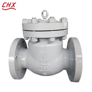 ANSI /API Swing Ball Type Check Valve Class 300 8 Inch SS304 Stainless Steel 316 Flanged Dual Plate Check Valve thumbnail-2