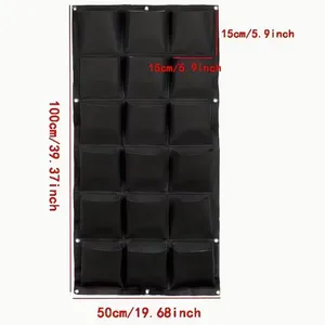Vertical Hanging Garden Planter Multi-pocket Wall Mount Grow Bag for Indoor Outdoor Herb Flower Planting thumbnail-2