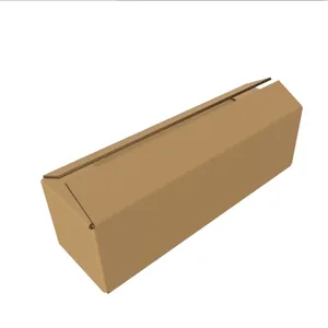 Custom Long Corrugated Kraft Box, Rectangle Shipping Carton for Flower Umbrella Plant Packaging thumbnail-3