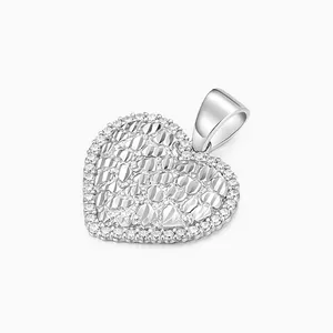 Shining Star Jewelry Manufacturer Wholesale Nugget Heart Cz Pendant thumbnail-1