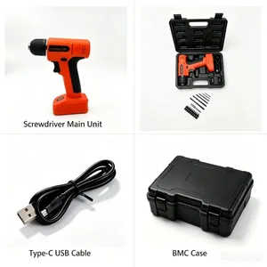 8V Cordless Pistol‑Grip Power Drill Kit in Storage Case‑28‑Piece DIY Master Set for Home Repair & Furniture Assembly thumbnail-5
