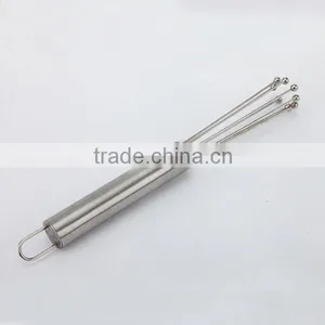 Wholesale Easy Kitchen Hand Mixer Egg Whisk Manual Operated Whisk Stainless Steel Wire Whisk With Magic Ball thumbnail-6