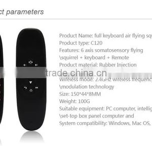 46 Keys C120 Wireless Air Mouse With Keyboard for Smart tv thumbnail-3