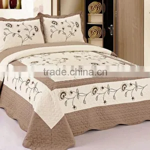 Hot Sale 3Pcs Embroidered Bedspread Set thumbnail-3