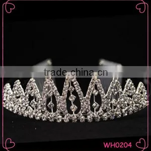 Wedding Bridal Tiara Rhinestone Silver Crystal Crown Large Pegeant Hair Accessories Quality Choice thumbnail-1