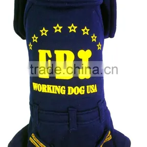 Blue Color Spring and Autumn Apparel USA FBI Printed Pet Fleece Dog Clothes thumbnail-1