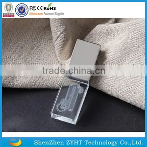 Factory Price 3D Engraved Logo Crystal Usb Flash Drive From Professional Manufacture Quality Choice thumbnail-1