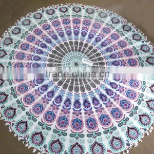 Soft Microfibre Round Beach Towel Pareo Turkish Towel thumbnail-1