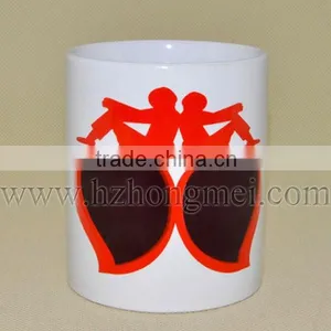 DIY 2015 New High Quality 11oz Ceramic Sublimation Color Changing Mugs Heart Shape Logo Cup thumbnail-3