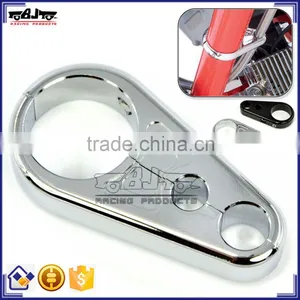 BJ-CC-002 1 Inch Chrome Dual Throttle Clutch Cable Clamp Handlebar For Harley Davidson thumbnail-1