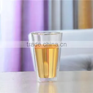 Clear Double Wall Clear Coffee Cups With Handle thumbnail-2