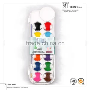 Washable 12 Colors Dry Water Color Cake For Aquarelle thumbnail-1