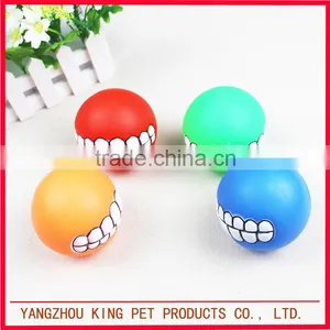 Hot Sale Pet Product Soft Color Rubber Squeaky Dog Ball thumbnail-1