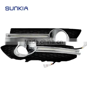 2 Pcs/set Waterproof LED Daytime Running Light DRL For Buick Regal Fog Lamp Modify With Turning Signal Lights thumbnail-1