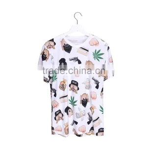 OEM Brand New 3D Print Emoji Gun Latest Women T Shirt thumbnail-1