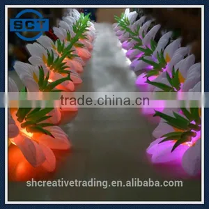 LED Gaint Inflatable Lighting Flower Chain for Wedding Party Stage Decoration 10m Long thumbnail-2