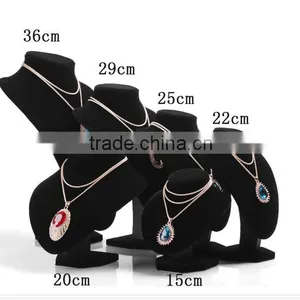 Fashion Black Velvet Jewelry Display Neck Stands thumbnail-5
