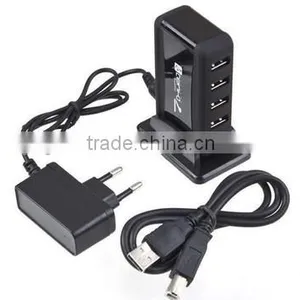 7 Port High-Speed USB 2.0 Hub Powered + AC Adapter Free for Laptop PC thumbnail-2