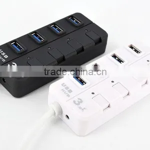 4-Port USB 3.0 Hub With Individual Power Switches and Blue Light LEDs thumbnail-2