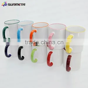 Factory Directly 11oz Rim and Handle Color Blank Sublimation Heat Press Machine thumbnail-3