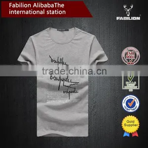 New Designs 100% Cotton Full-size 3d Wording Printed T-shirt thumbnail-2