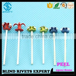 HIGH QUALITY OPEN END MANUFACTURER PROTRUDING CROWN HEAD ALUMINUM PEEL TYPE RIVETS thumbnail-5