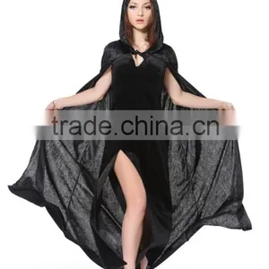 Halloween Hot Sale Black Mysterious Women Fancy Dress Suit Party Costume thumbnail-1
