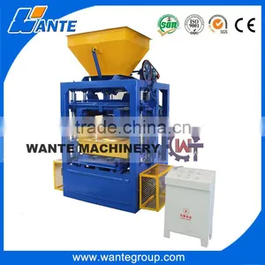 WANTE BRAND China New Wall Material Equipment QT4-24 Concrete Block Making Machine Price thumbnail-1