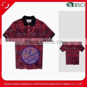 Custom Wholesale Allover Printed Polo Shirt for Men thumbnail-1