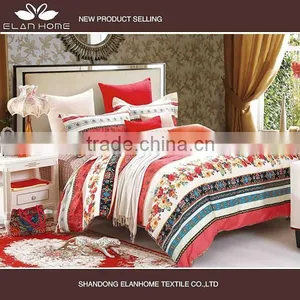 100% Cotton 128*68 40s*40s Pigment Printed Luxury Duvet Cover Set With Zipper thumbnail-1
