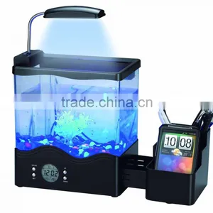 Mini Fashionable USB Desktop Aquarium With Pen Holder thumbnail-1