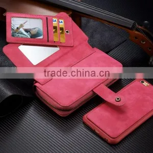 Best Selling Multifunction Leather Case Cover Zipper Wallet Case With Mirror For IPhone 6/6S Plus thumbnail-5