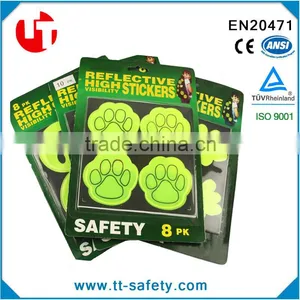 PVC Reflective Dogfoot Print Sticker Reflective Smile Sticker Reflective Bike Stickers Quality Choice thumbnail-2