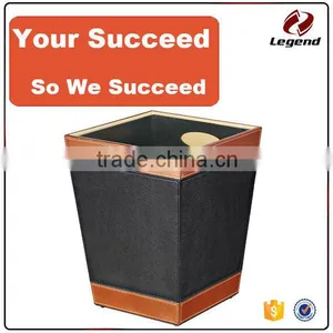 Leatherette Trash Can and Recycling Indoor Waste Bin thumbnail-1