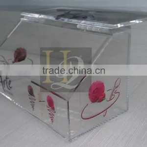 Trendy Eco-friendly Acrylic Silkscreen Printing Candy Cake Acrylic Display Box With Hinged Lid Quality Choice thumbnail-1