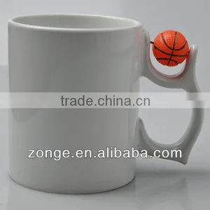 11oz Basketball Handle Sublimation Mug Factory thumbnail-1