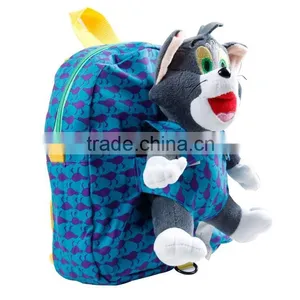 2015 New Arrive Nova Brand Kids School Bag With Plush Mouse Toys on the Back Chlidren Bag thumbnail-2