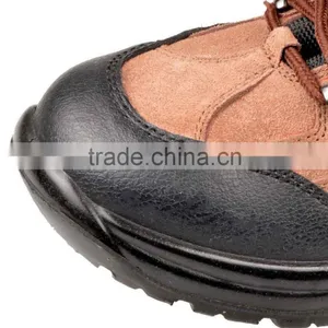 Anti-Puncture PU Injection Suede Leather Toe Cap Safety Shoes thumbnail-5