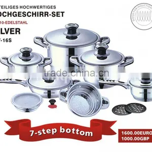 16pcs Swiss Line Stainless Steel Cookware/cooking Sets Wih Low Price thumbnail-2