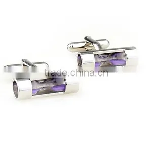 Sands Of Time White Sand Hourglass Timer Cufflinks thumbnail-2