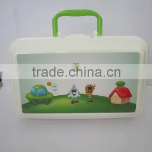 Hard Plastic Lunch Box With Handle,plastic Lunch Box for Kids ,plastic Lunch Box With Handle thumbnail-1